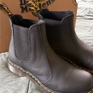 Dr. Martens Black Leather Ankle Boots
